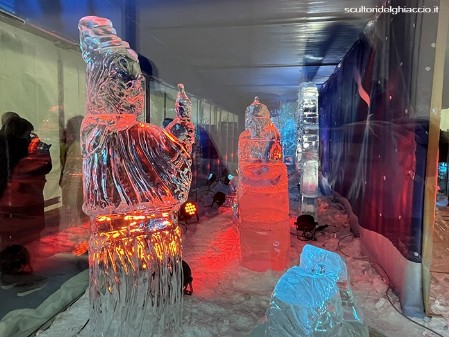 presepe di ghiaccio degli scultori