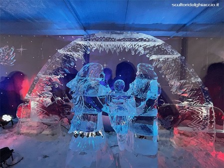 presepe in ghiaccio per eventi