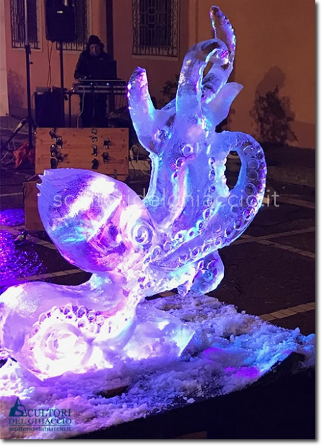 Piovra di ghiaccio Scultura Piovra di ghiaccio
