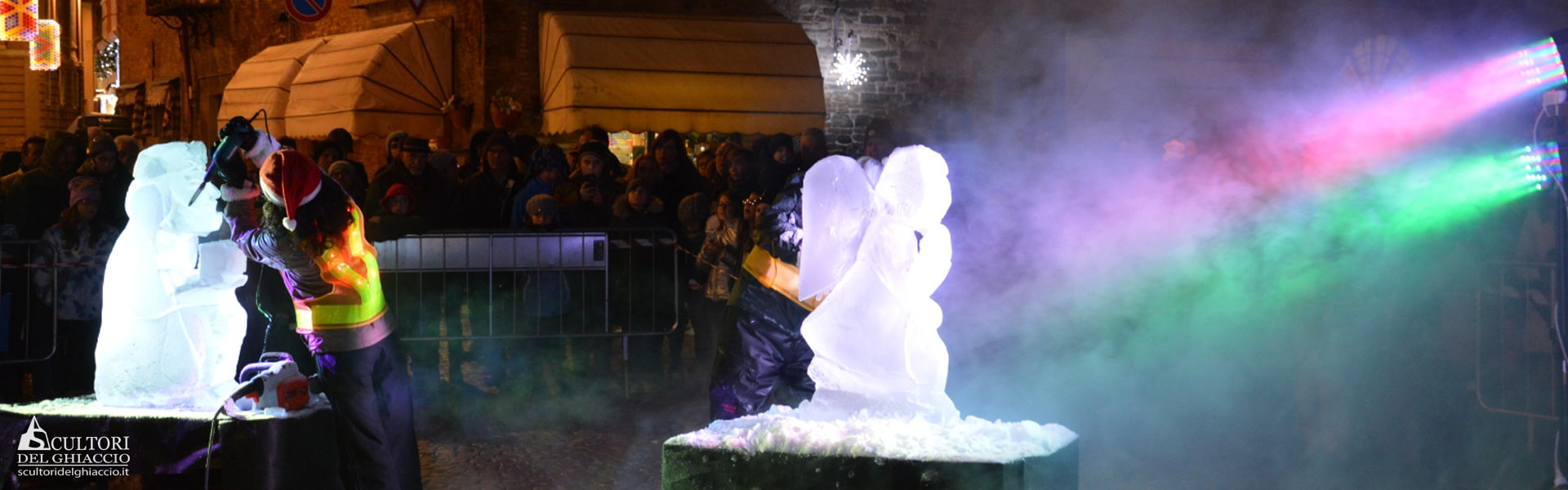 Sculture di ghiaccio per natale
